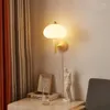 Wall Lamp Creamy Mushroom Glass Creative Interior Design Study Aisle Bedroom Bedside Minimalistic Room Decor Light Drop Delivery Home Dhmqt