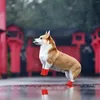 Hundekleidung 4 PCs Haustierschuhabdeckungen wasserdichte Schuhe Luftschuhe Nicht-Schlupf-Gummi für Regenstiefel
