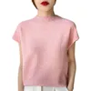 Blouses Femmes Femmes T-shirt à manches courtes Demi-col roulé Tendance d'été Tout-match Top Sexy Slim Couleur unie Y2K 2024