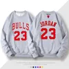 Bulls 23 Yuvarlak Boyun Erkekler Kadın İlkbahar ve Sonbahar Hoodie Şapka, Uzun Kollu Basketbol Üssü Gömlek Top Trend