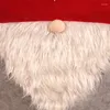 Stol täcker julmatsal tvättbara slipcovers skyddsdekorationer Santa Hat -täckning för hem el