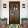 Carpets Non-slip Doormat Retro Color Block Popsicle Sticks Blue Carpet Living Room Bedroom Mat Outdoor Indoor Pattern