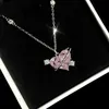 Colares com pingente Y2k cristal amor em forma de coração colar com pingente adequado para mulheres rosa doce legal zircão kravik corrente elegante e moderno colar joia