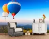 壁紙Papel de Parede Air Balloon Mountain Landscape 3D壁紙リビングルームソファテレビベッドルームペーパーホーム装飾壁画