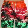 Luźne spodnie plażowe letnie spodnie surfingowe drukowane wzór dymu modne szorty męskie