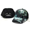 Бейсбольные кепки Дизайнерская бейсболка с куполом и анимированным узором Шляпы для отдыха Кепки с цветами Буква Новинка Мода для мужчин и женщин