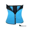 Cintura Apoio Látex Trainer Corset Zipper Cincher Emagrecimento Barriga Cinto Tummy Trimmer Shaper Mulheres Controle Bainha Cinto Cinta Preto Dro Ot5Zi