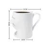 Mugs Ceramic Coffee Mug Stylish Cup Tea With Biscuit Holder Face Shape Water For Home Office