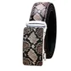 Belts Leisure genuine belt unisex luxury simulation khaki color fine grain snake pattern automatic buckle denim belt gift Q240401