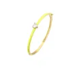 Armband Hecheng, Love Heart Bangle Candy Armband For Women Girls Rose Neon Green Emalj Armband, Gold Color Infinity Jewelry Wholesale