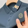 Mannen Polo Katoenen POLO Korte mouwen Revers T-shirt 2024 Zomer Mode Brief Borduren Vrijetijdskleding Top
