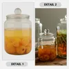 Storage Bottles 2 Pcs Glass Jar Sealing Airtight Kitchen Canisters With Lid Tea Coffee Bean Container Sealed Lids