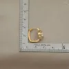 Hoop Earrings Fashion Brand Jewelry Zircon Letter M Drop Classic Geometric Crystal For Women