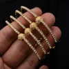 Bangles 4pcs/Set 24K altın renkli Dubai Düğün Kadınlar Mikro Kakiye Takı Nijerya Bilezikler Parti Hediyeleri