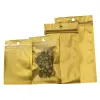 Matte Clear Sivler Golden Zipper Package Bags Resealable Plastic Aluminum Foil Food Bag Heat Sealable Zip Lock Mylar Pouch 200pcs ZZ