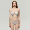 Sweetheart Girl Premium Pearl Shell Cup Split Three Piece Swimsuit Bikini