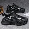 Men Running Shoes Black White Grey Lace-up Thread Breathable Classic Hiking Walking Outdoor Soft casual shoe Charussures Mens Trainers