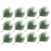 Decoratieve bloemen 24 STKS Kunstmatige dennennaalden Takken Groen Picks Voor DIY Garland Krans Kerstversiering en decoratie