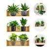 Wallpapers 3 Sheets Plant Green Potted Wall Sticker Stickers For Living Room Decoration Leaves Plants Bedroom Wallpaper Kids