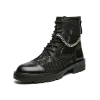 Bottes Bottes de moto masculin lacep en maille noire 2022 Nouvelle chaîne punk gothique femme de cheville bottes plate-forme chaussures de plate-forme femme bottes d'été mâle