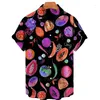 Mannen Casual Shirts Ananas Fruit Hawaiiaanse Citroen 3d Print Mannen Mode Blouses Strand Camisas Zomer Roeping Revers Shirt