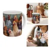 Tazas Taza de pollo para regalo de Navidad Taza de café divertida Regalos de gallo Amantes de los juegos de palabras