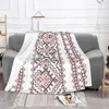 Coperte Coperta ricamata ucraina in pile Primavera Autunno Vyshyvanka Ornamento etnico popolare Tiro morbido per letto Tappeto da ufficio