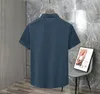 Mens Polos Summer Dorts Men T Cardigan Designer Designer Button Tapel Workplace Tees قصيرة الأكمام من أعلى جودة الأزياء قميص Busin DHKBM