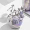 Dispenser di sapone liquido Orso in ceramica Bottiglia creativa per gel e shampoo per riporre i colori Accessori per il bagno vuoti