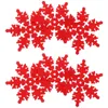 プレートクリスマススノーフレークコースタースノーフレーク装飾装飾カップマットパーティー用品プレースマットグレープレースマット