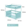 Étagère coulissante de rangement de cuisine, pour sous-meuble, organisateur de traction d'évier de salle de bains à usages multiples, coulissant à 2 niveaux