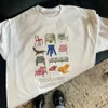 デザインチェア印刷された女性ヴィンテージTシャツegirlグランジ美学歌詞TシャツトレンディファッションY2Kストリートウェアティートップス