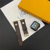 Fashion Smart Watch Bands for Apple Watch Straps 38mm 45mm 44mm 49mm 41mm 42mm 40mm Flower Luxury Leather Watchs