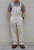 Męskie dżinsy Bob Dong 40s Trzy w jednym kieszonce Vintage Vintage Bojowal 13 uncji dżinsowy kombinezon Białe kadłuby z nasion