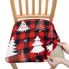 Chair Covers Christmas Seat Dustproof Removable Cushion Slipcovers Home Decoration For Kitchen Dining Room Office