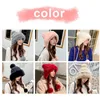 Women Winter Knit Hat Loose Fleece Lined Faux Fur Girls Warm And Comfortable Ski Snow Dome Clothing Accessories 240311