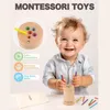 Inteligência brinquedos criança montessori para 1 2 3 anos de idade correspondência de cores finas habilidades motoras sensoriais de madeira educacional vara jogo de tabuleiro 2 dhohx