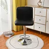 Chair Covers Waterproof Pu Leather Bar Stool Cover Stretch Short Back Removable Dirty Chairs Protector For Kitchen Banquet