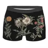 Majce Mężczyźni Men Flower Flower Biecid Funny Boxer Shorts Krótkie majtki Mężczyzna poliester plus rozmiar