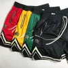 2022 Verão Shorts Masculinos Swimwear Hip Hop Rua Linha Principal Retro Esportes Casual Fitness Calças de Basquete Preto Vermelho Malha Pesada Cinco Minutos Shorts