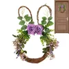 Couronnes de fleurs décoratives pour porte d'entrée, guirlande en rotin, ornements de couronne d'oreilles faits à la main, bricolage 30X40cm
