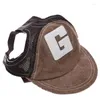 Abbigliamento per cani Cappello da pet orsacchiotto per capelli dorati Baseball a velluto a maglia da sole Visor Visor a forma di G a forma di G alla moda e vendita