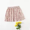 Plus maat bloemenprint zomer casual aline rok vrouwen hoge elastische taille elegante boho chiffon bodems 7xl 8xl 240328