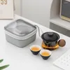 Ensembles de thé boule ronde tasse Express un Pot deux tasses service à thé en plein air en céramique Portable voyage chinois