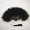 Figurines décoratives de mariage, éventails en plumes de dentelle espagnole faits à la main, pour cadeau de fête, décor luxueux chinois