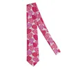 Bow Ties Novelty Red Pink Heart Neckties Funny Polyester Textile Soft For Weddings Party Valentine's Day Accessory Gift