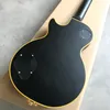 Vente en gros de haute qualité custom shop guitare électrique noire doigt en palissandre.Quincaillerie dorée, micro Golden Jazz 3