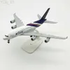 Flygplan Modle Scale 1/350 Längd 20 cm Thai Airlines A380 Metal Diecast Airplane Plan Model Aircraft Toys Gift for Boys Children Child Collection YQ240401