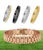 10mm15mm Luxo Hiphop Hiphop Aço inoxidável Biker Men Men Gold Silver Watch Band Design Men039S Women Women Watch Chain Bracelets B9765964