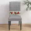 Chaise Couvre Noël Poinsettia Baies Couverture Stretch Élastique Salle À Manger Housse Spandex Cas Pour Bureau